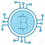 coin, crypto, currency, cyber security, encryption, network protection icon 