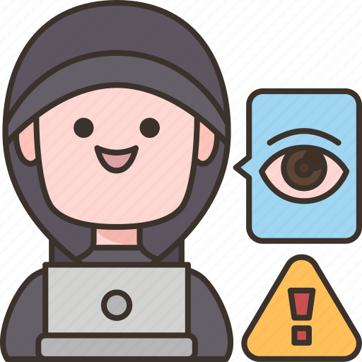 Cyberstalking, hacker, crime, attack, identity icon - Download on Iconfinder