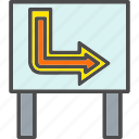 neon, sign, signboard, time, arrow