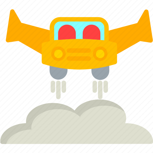 Aircraft, car, delorean, flying, future, hovercar, vehicle icon - Download on Iconfinder