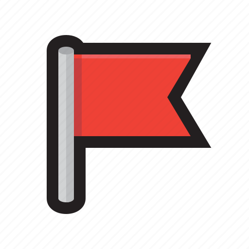 Flag, flagged, warning, pin icon - Download on Iconfinder