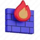 firewall, protection, shield, blue, bricks