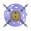 biometric, security, padlock, lock, protection 