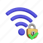 wifi, network, padlock, security, safety 
