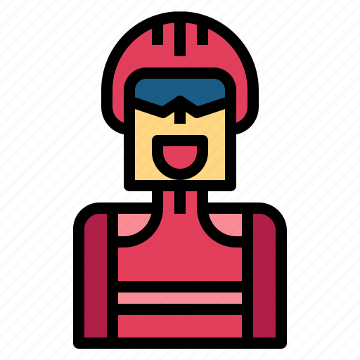 Bicyclist, biking, cyclist, helmet, man icon - Download on Iconfinder