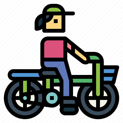 Bicycle, bike, biking, ride, woman icon - Download on Iconfinder