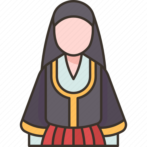 Vraka, woman, outfit, traditional, cyprus icon - Download on Iconfinder