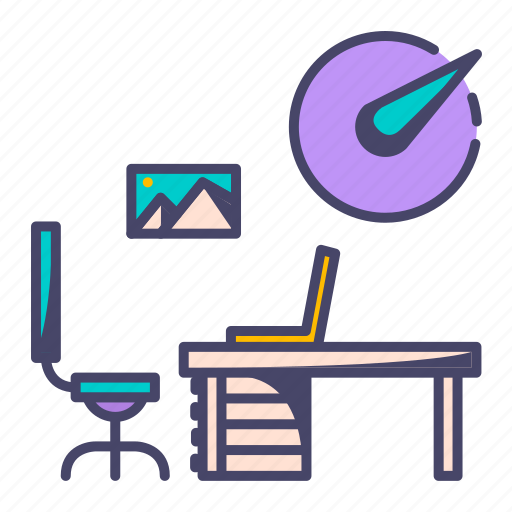 Workplace, workspace, office, desk icon - Download on Iconfinder