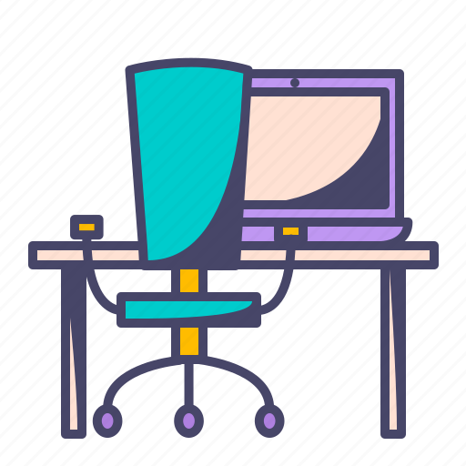 Work, place, office, chiar, desk icon - Download on Iconfinder