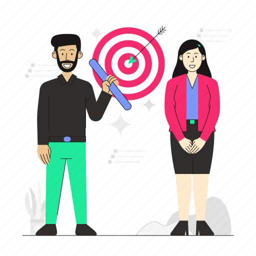 Target, aim, goal, focus, business, teamwork illustration - Download on Iconfinder