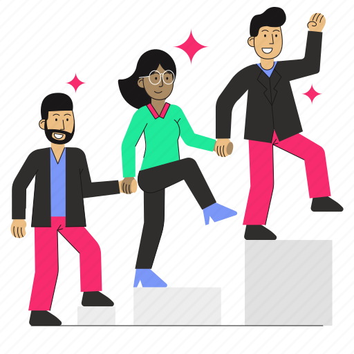 Teamwork, working together, work together, people, group illustration - Download on Iconfinder