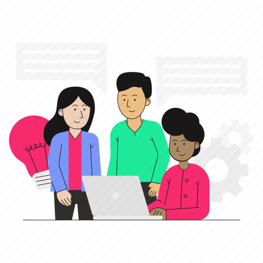 Teamwork, group, people, team, human, idea, conversation illustration - Download on Iconfinder