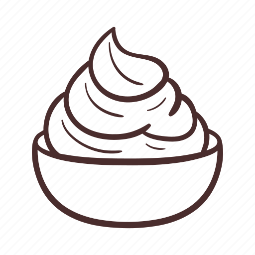 Whipped cream, food, dairy, cooking, ingredient icon - Download on Iconfinder
