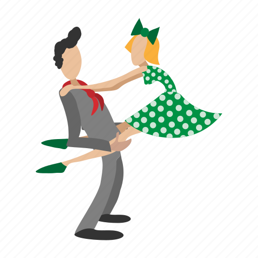 Cartoon, couple, dance, dancer, dancing, people, rocknroll icon - Download on Iconfinder