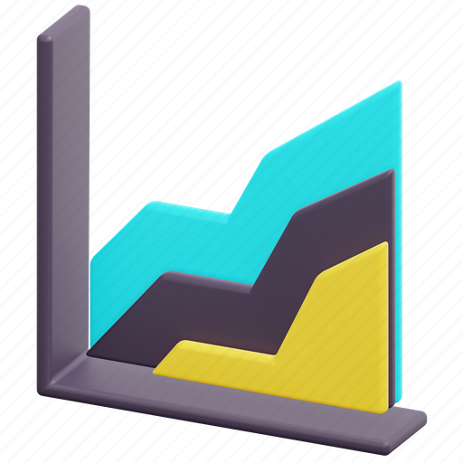 Area, chart, graph, analytics, data, 3d 3D illustration - Download on Iconfinder
