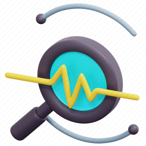 Signal, analyse, research, pulse, life, line, finance 3D illustration - Download on Iconfinder