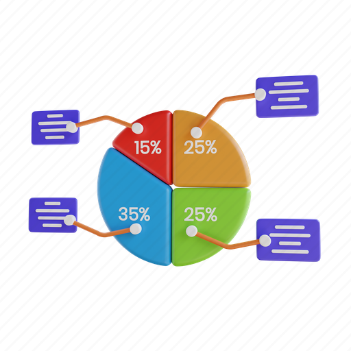 Pie, chart, circle, presentation, diagram, round, element icon - Download on Iconfinder