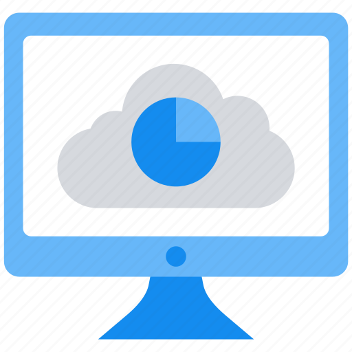 Cloud, data analytics, display, graph, lcd icon - Download on Iconfinder