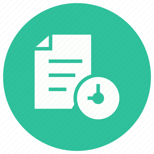 Clock, deadline, document, file icon - Download on Iconfinder