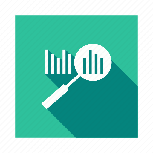 Analytics, bargraph, find, magnifier, search icon - Download on Iconfinder