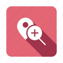 find, location, magnifier, pin, search