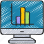 analytics, bar, chart, computer, data, information 