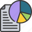 analytics, chart, data, document, file 