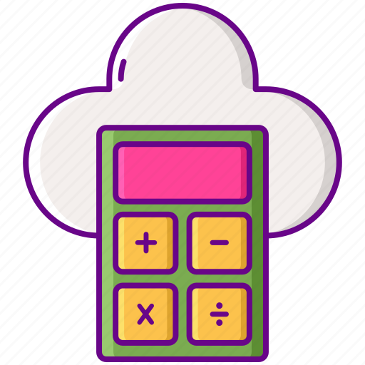 Calculate, calculator, cloud, data icon - Download on Iconfinder