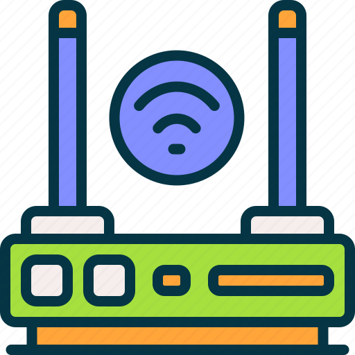 Router, connection, cyberspace, wireless, technology, communication icon - Download on Iconfinder