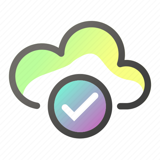 Approve, cloud, computing, data, network, ok icon - Download on Iconfinder