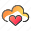 cloud, computing, data, heart, love, network 