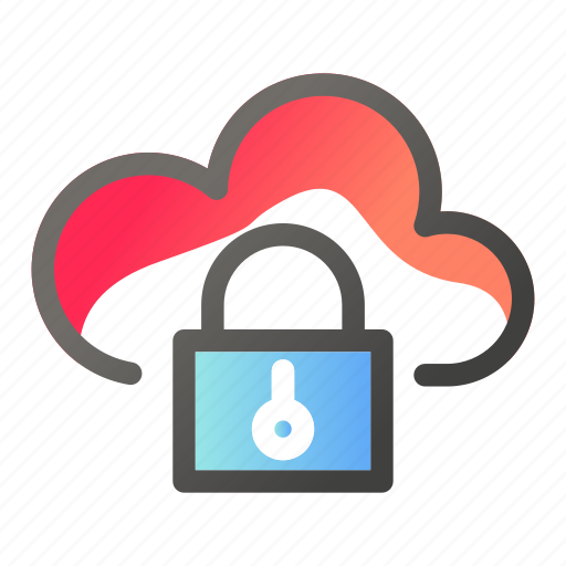 Cloud, computing, connection, data, network, padlock icon - Download on Iconfinder