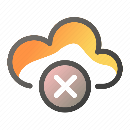Cloud, computing, data, network, reject icon - Download on Iconfinder