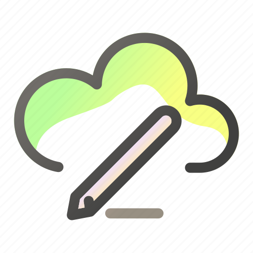 Cloud, computing, data, edit, network, pencil icon - Download on Iconfinder