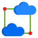 cloud, file, network, networks, server