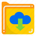folder, download, server, cloud, network, file