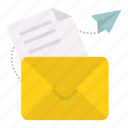 send, mail, correspondence, communication