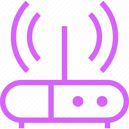Connections, device, internet, network, purple, router, wifi icon - Download on Iconfinder