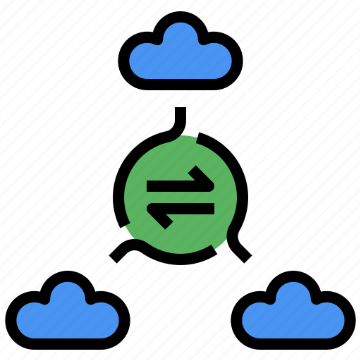 Share, public, automatic, transfer, multi cloud, decentralized storage icon - Download on Iconfinder