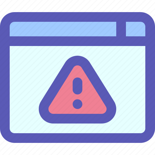 Error, browser, attention, warning, website icon - Download on Iconfinder