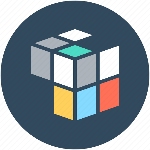 3d cube, cubic, graphic, puzzle cube, rubik’s cube icon - Download on Iconfinder