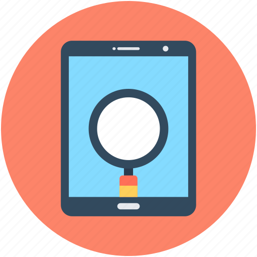 Magnifier, magnifying lens, mobile, mobile search, searching by phone icon - Download on Iconfinder