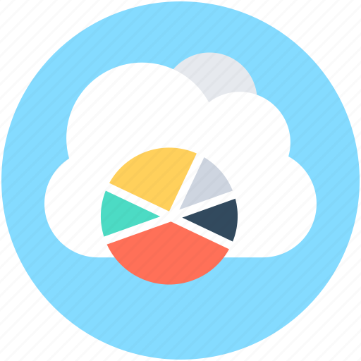 Cloud computing, cloud graph, graph library, online graphs, pie chart icon - Download on Iconfinder