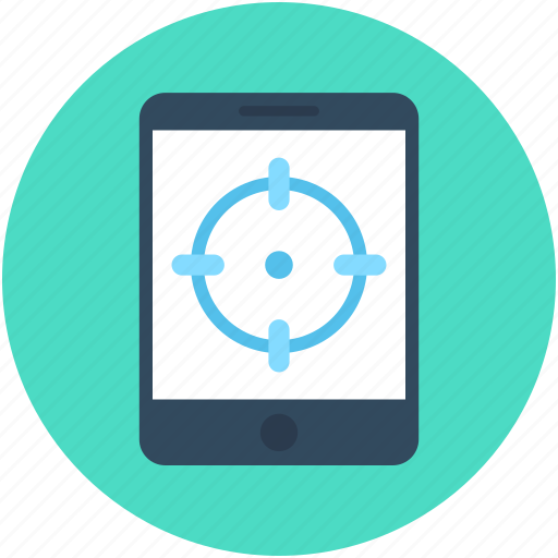 Crosshair, digital marketing, mobile, mobile marketing, smartphone icon - Download on Iconfinder