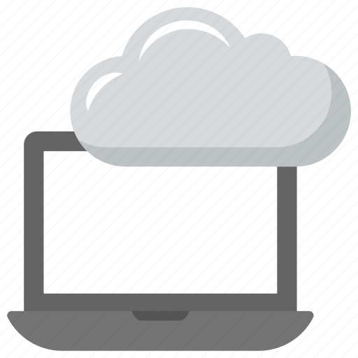 Cloud computing, cloud storage concept, cloud technology, cloud with laptop, internet connected laptop icon - Download on Iconfinder