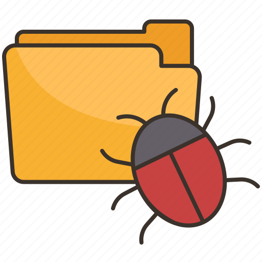 Bug, malware, error, folder, data icon - Download on Iconfinder