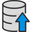 archive, arrow, data, database, storage, up, upload 