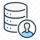 avatar, data, database, profile, server, storage, user