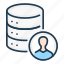 avatar, data, database, profile, server, storage, user 