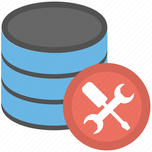 Database maintenance, database with tools, db maintenance, sql server maintenance icon - Download on Iconfinder